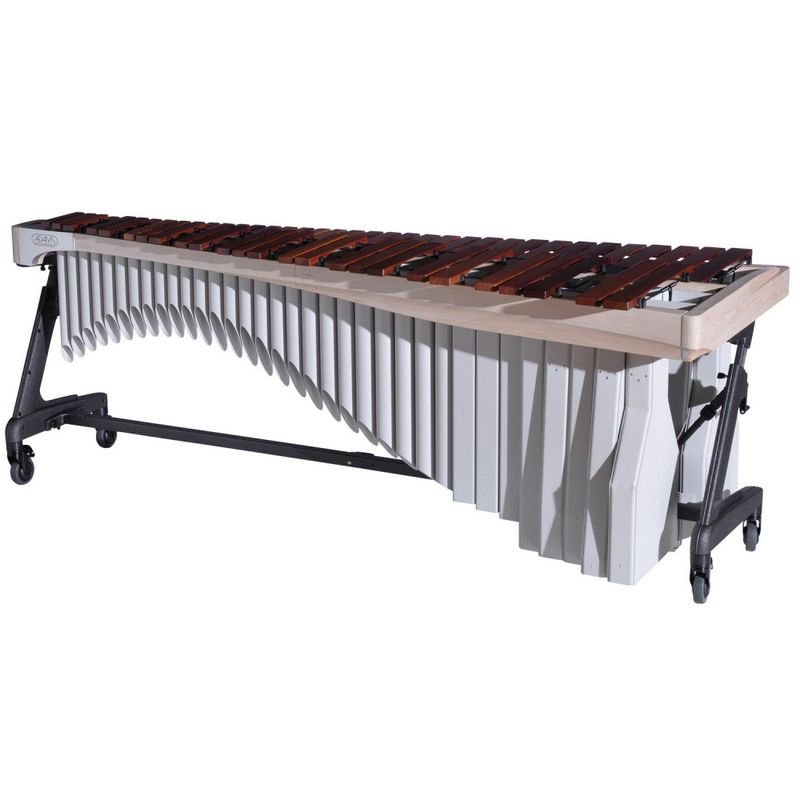 Marimba Adams Artist Alpha MAHA50-34, 5 Octave, C2-C7, 72-40mm Rosewood Bars, Apex Frame, 34 Whitewash/Titanium Silver
