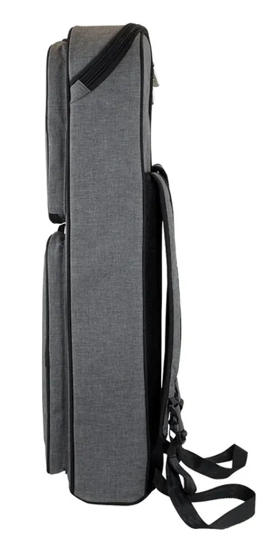 Tom & Will gigbag for sopransaksofon ~ Grå med rødt interiør