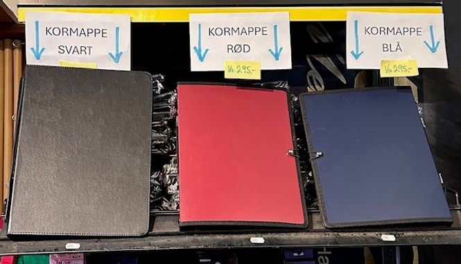 Hovedbilde Kormappe PU. Svart, Burgunder, Mørk blå