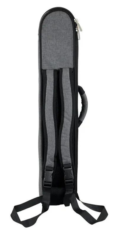 Tom & Will gigbag for sopransaksofon ~ Grå med rødt interiør