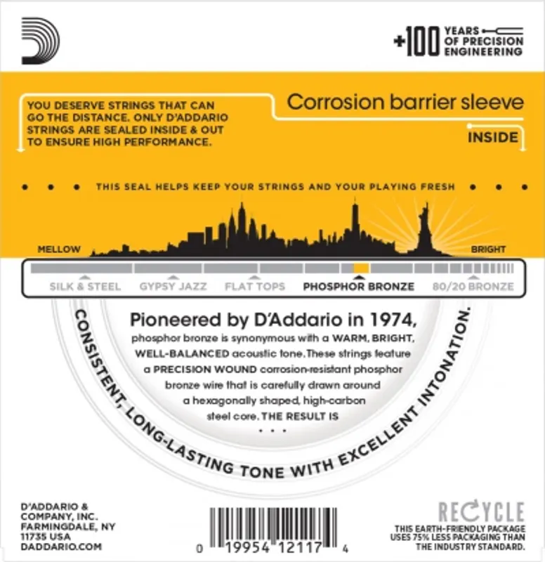 D'Addario Bluegrass Phosphor Bronze Strenger